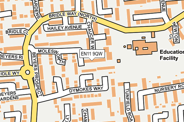 EN11 9QW map - OS OpenMap – Local (Ordnance Survey)