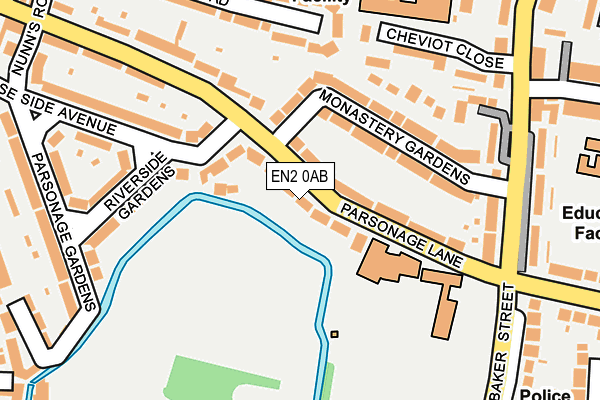EN2 0AB map - OS OpenMap – Local (Ordnance Survey)