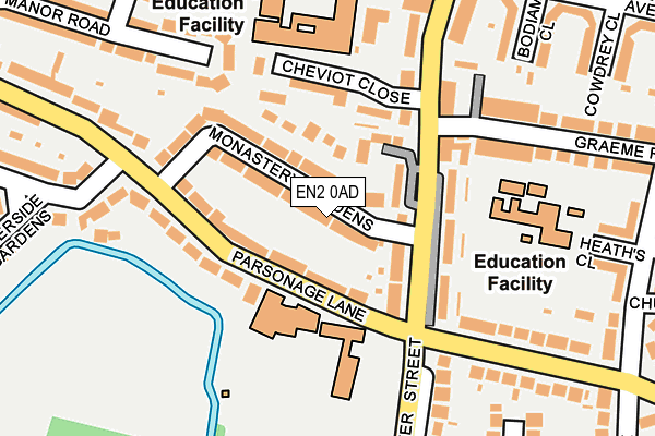 EN2 0AD map - OS OpenMap – Local (Ordnance Survey)
