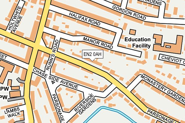 EN2 0AH map - OS OpenMap – Local (Ordnance Survey)