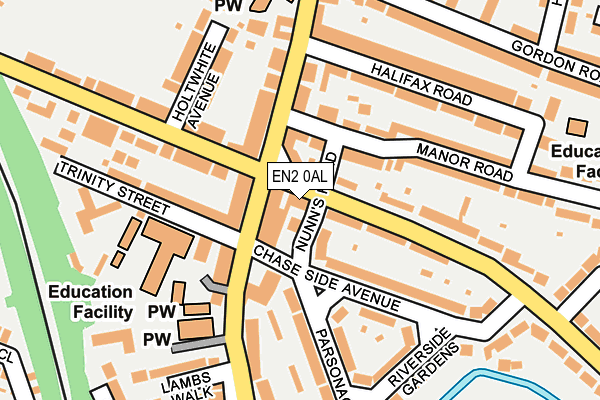 EN2 0AL map - OS OpenMap – Local (Ordnance Survey)