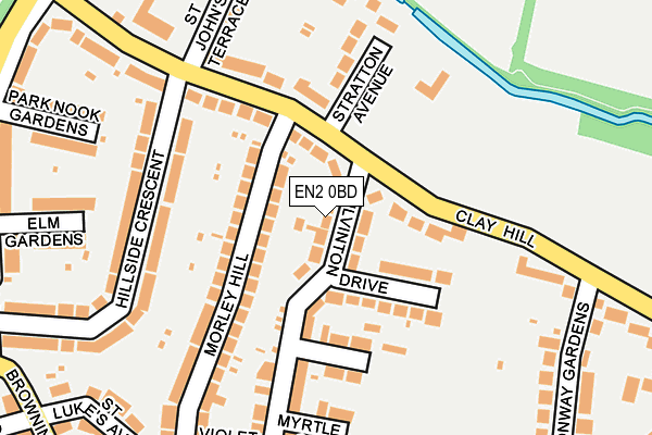 EN2 0BD map - OS OpenMap – Local (Ordnance Survey)