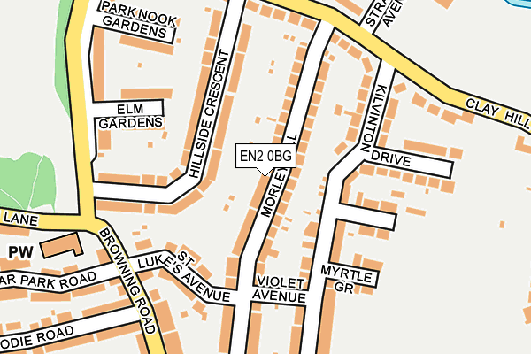 EN2 0BG map - OS OpenMap – Local (Ordnance Survey)