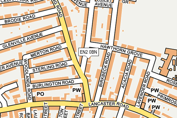 EN2 0BN map - OS OpenMap – Local (Ordnance Survey)