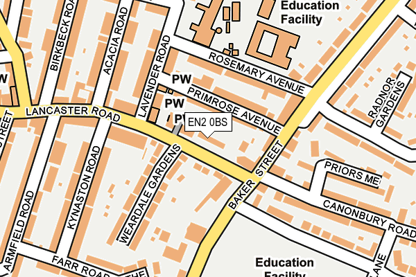 EN2 0BS map - OS OpenMap – Local (Ordnance Survey)