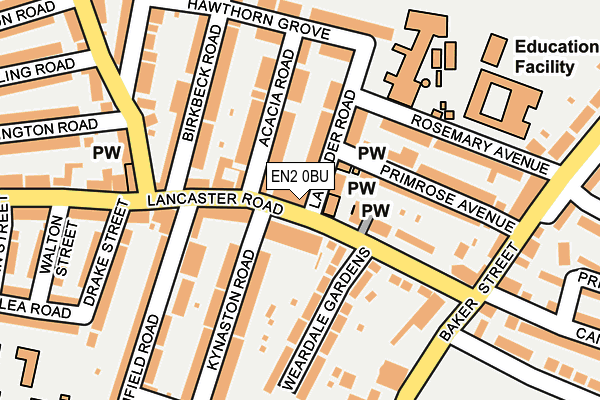 EN2 0BU map - OS OpenMap – Local (Ordnance Survey)