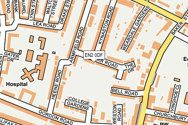 EN2 0DF map - OS OpenMap – Local (Ordnance Survey)