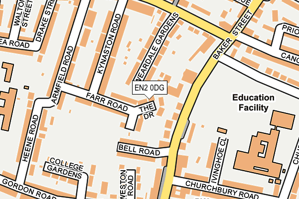 EN2 0DG map - OS OpenMap – Local (Ordnance Survey)