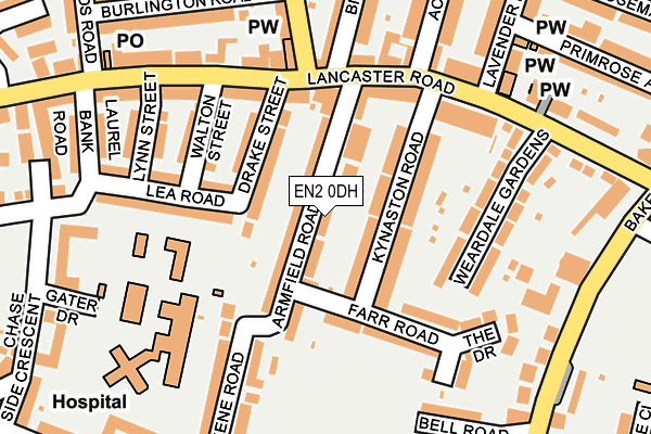 EN2 0DH map - OS OpenMap – Local (Ordnance Survey)