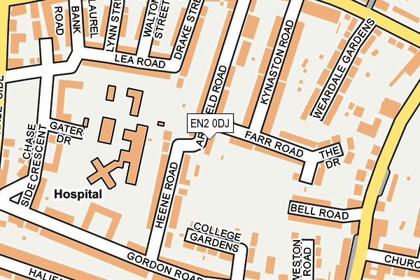 EN2 0DJ map - OS OpenMap – Local (Ordnance Survey)