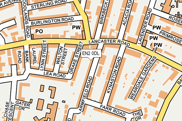 EN2 0DL map - OS OpenMap – Local (Ordnance Survey)