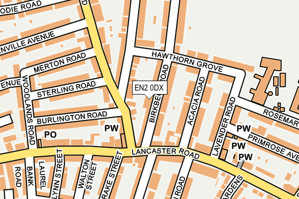 EN2 0DX map - OS OpenMap – Local (Ordnance Survey)