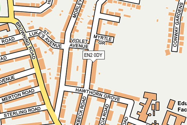 EN2 0DY map - OS OpenMap – Local (Ordnance Survey)