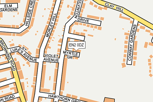 EN2 0DZ map - OS OpenMap – Local (Ordnance Survey)