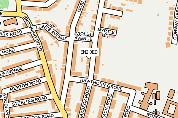 EN2 0ED map - OS OpenMap – Local (Ordnance Survey)