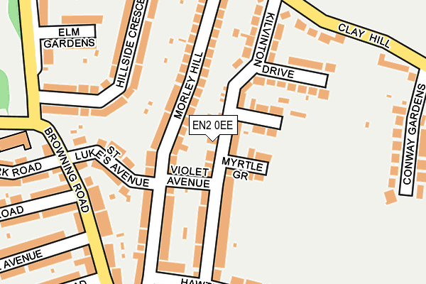 EN2 0EE map - OS OpenMap – Local (Ordnance Survey)
