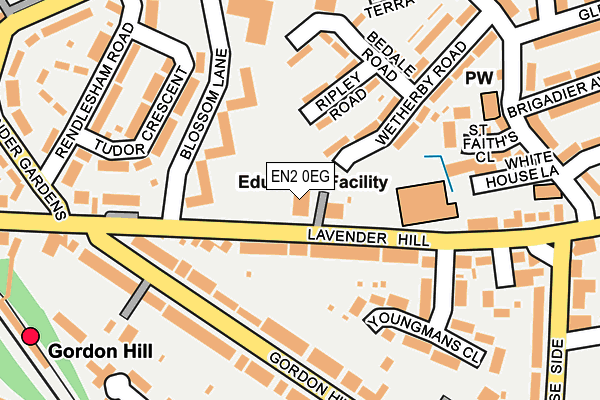 EN2 0EG map - OS OpenMap – Local (Ordnance Survey)