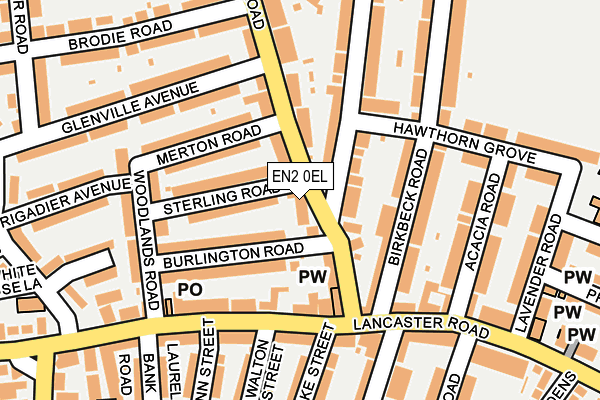 EN2 0EL map - OS OpenMap – Local (Ordnance Survey)