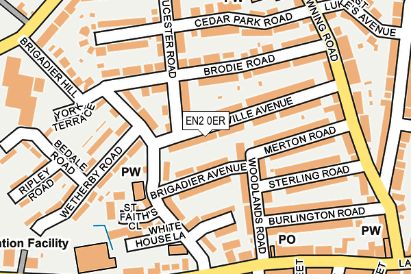 EN2 0ER map - OS OpenMap – Local (Ordnance Survey)