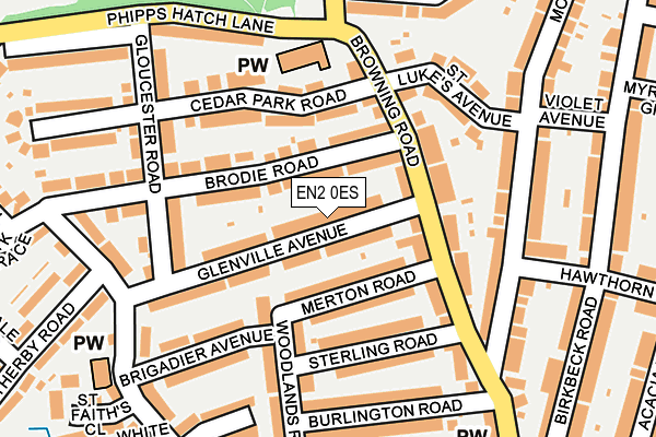 EN2 0ES map - OS OpenMap – Local (Ordnance Survey)