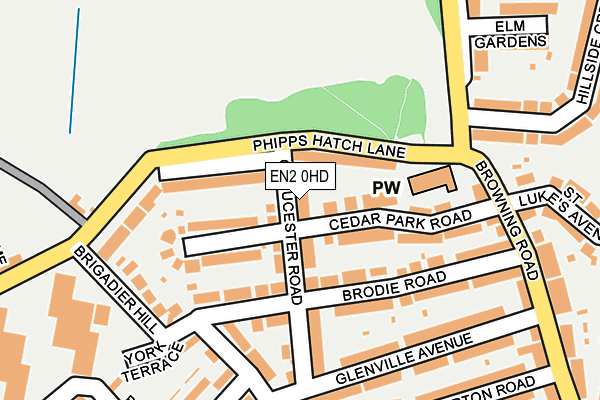 EN2 0HD map - OS OpenMap – Local (Ordnance Survey)