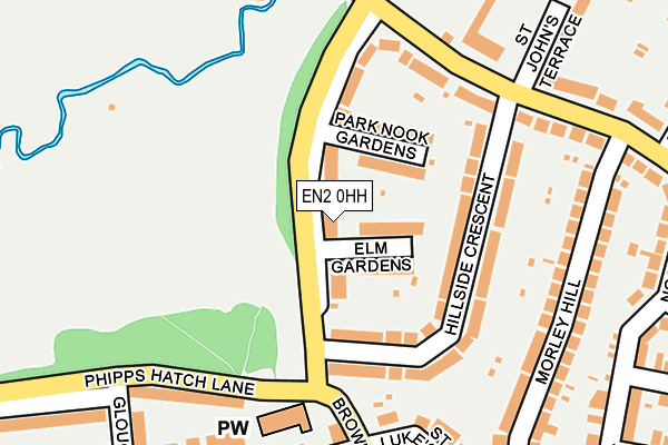 EN2 0HH map - OS OpenMap – Local (Ordnance Survey)