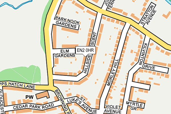 EN2 0HR map - OS OpenMap – Local (Ordnance Survey)