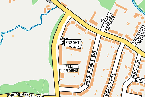 EN2 0HT map - OS OpenMap – Local (Ordnance Survey)
