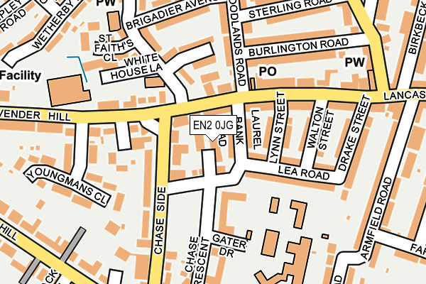 EN2 0JG map - OS OpenMap – Local (Ordnance Survey)