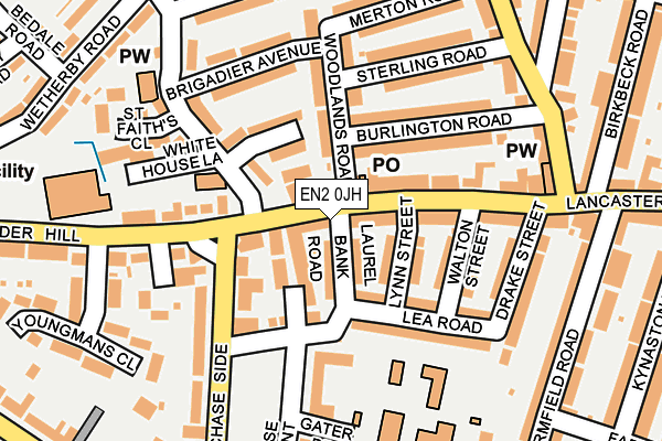 EN2 0JH map - OS OpenMap – Local (Ordnance Survey)