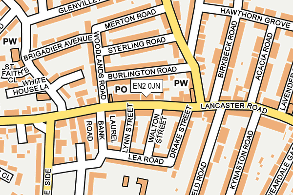 EN2 0JN map - OS OpenMap – Local (Ordnance Survey)