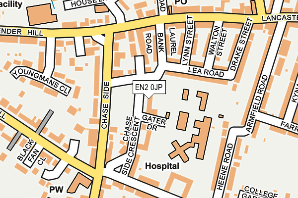 EN2 0JP map - OS OpenMap – Local (Ordnance Survey)