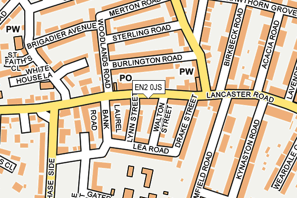 EN2 0JS map - OS OpenMap – Local (Ordnance Survey)