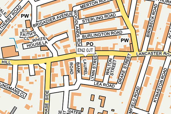 EN2 0JT map - OS OpenMap – Local (Ordnance Survey)