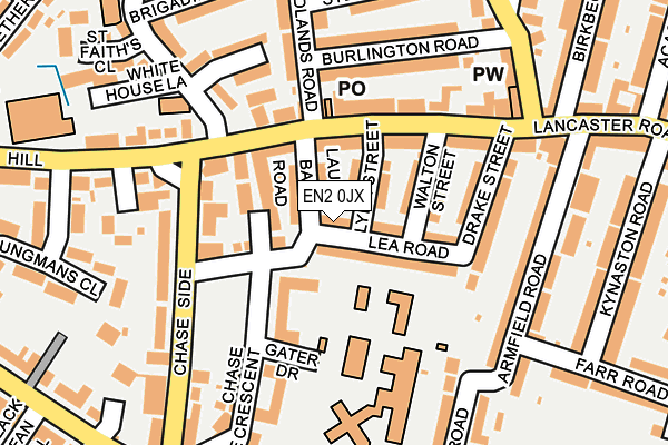 EN2 0JX map - OS OpenMap – Local (Ordnance Survey)