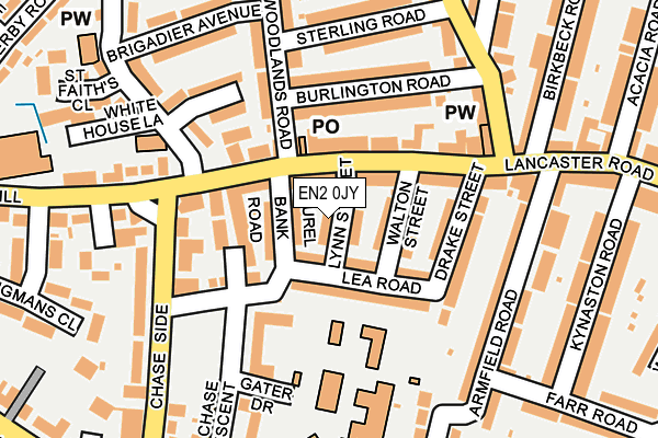 EN2 0JY map - OS OpenMap – Local (Ordnance Survey)