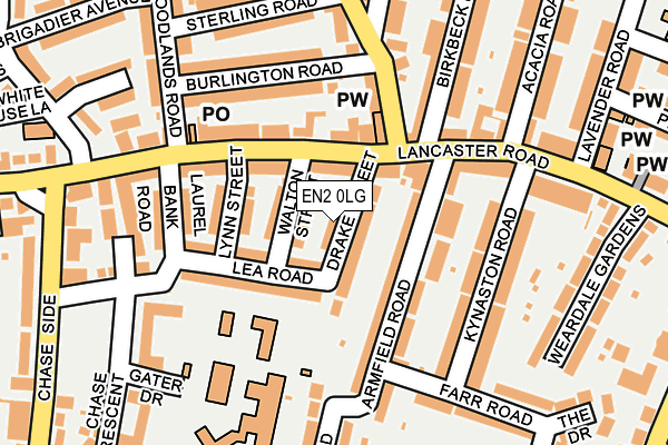 EN2 0LG map - OS OpenMap – Local (Ordnance Survey)
