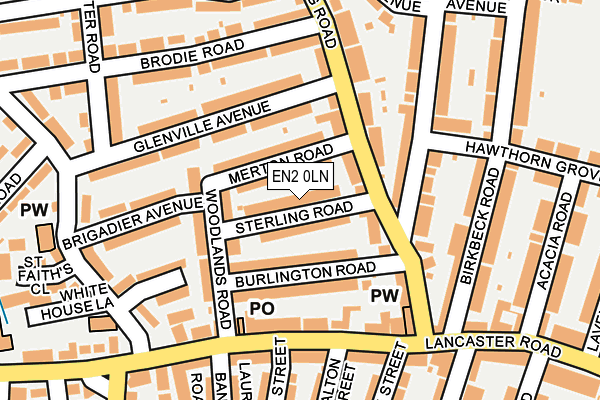EN2 0LN map - OS OpenMap – Local (Ordnance Survey)