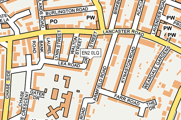 EN2 0LQ map - OS OpenMap – Local (Ordnance Survey)