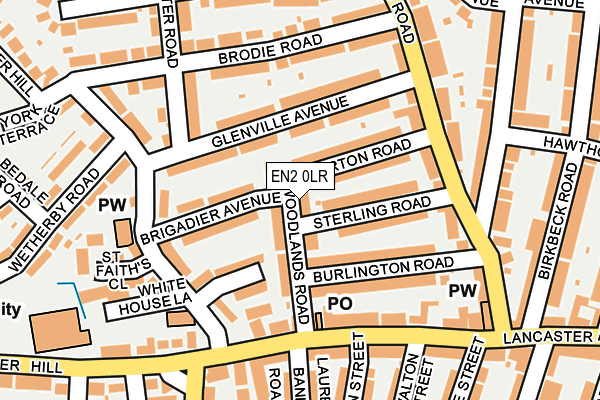 EN2 0LR map - OS OpenMap – Local (Ordnance Survey)