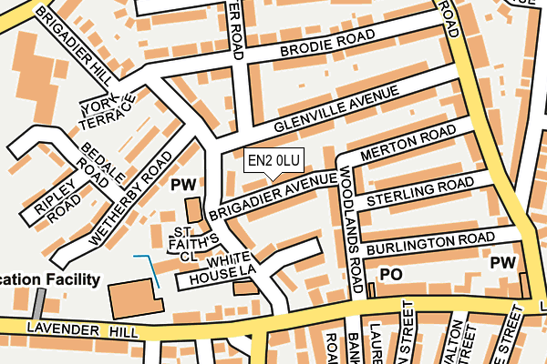 EN2 0LU map - OS OpenMap – Local (Ordnance Survey)