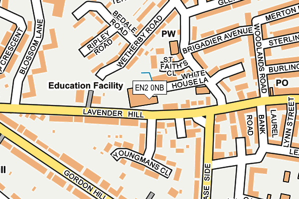 EN2 0NB map - OS OpenMap – Local (Ordnance Survey)