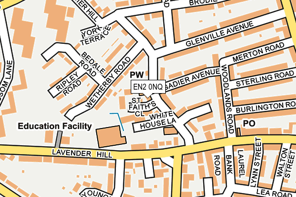 EN2 0NQ map - OS OpenMap – Local (Ordnance Survey)