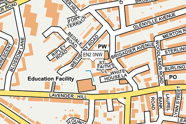 EN2 0NW map - OS OpenMap – Local (Ordnance Survey)