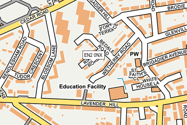 EN2 0NX map - OS OpenMap – Local (Ordnance Survey)