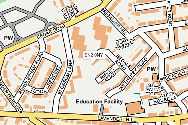 EN2 0NY map - OS OpenMap – Local (Ordnance Survey)