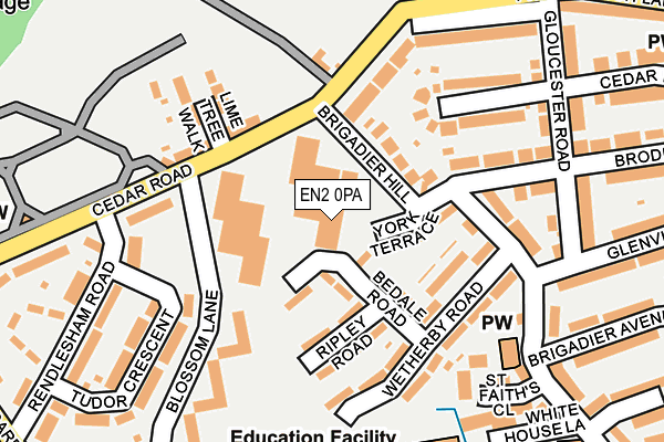 EN2 0PA map - OS OpenMap – Local (Ordnance Survey)