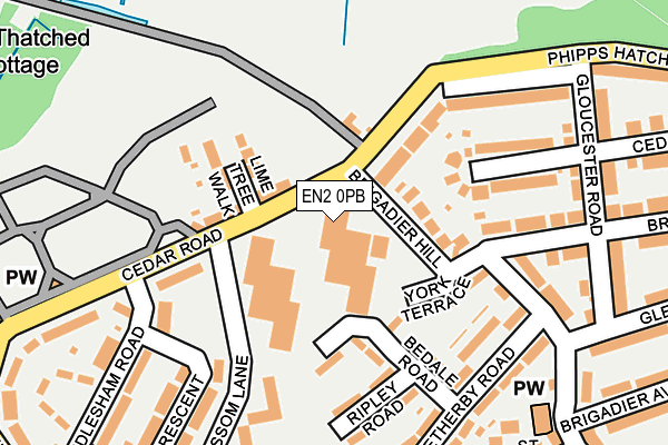 EN2 0PB map - OS OpenMap – Local (Ordnance Survey)