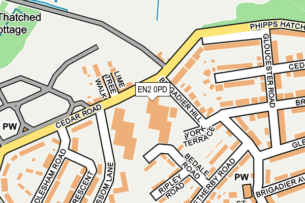 EN2 0PD map - OS OpenMap – Local (Ordnance Survey)