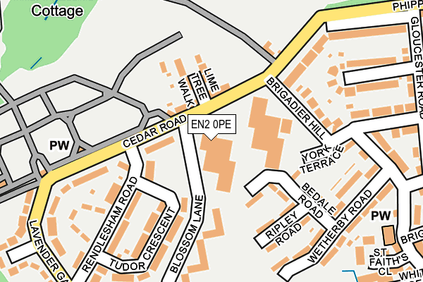EN2 0PE map - OS OpenMap – Local (Ordnance Survey)